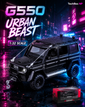 XHD Mercedes-Benz G550-Style 1:32 Diecast Model SUV – Black & White Alloy Collectible G-Wagon Display Car for Gifts & Desk Decor