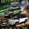QiYi Land Rover Defender-Style 1:32 Diecast Model SUV – Green & White Alloy Collectible Off-Road Car for Gifts, Desk Decor & Collectors