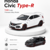 ChatGPT Image May 28, 2026, 09_36_18 AM (2) JianYuan Honda Civic Type R-Style 1:32 Diecast Model Car – White & Black Alloy Collectible Hot Hatch Sports Car for JDM Fans & Gifts