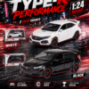 ChatGPT Image May 28, 2026, 09_36_21 AM (5) JianYuan Honda Civic Type R-Style 1:32 Diecast Model Car – White & Black Alloy Collectible Hot Hatch Sports Car for JDM Fans & Gifts