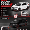 ChatGPT Image May 28, 2026, 09_36_23 AM (8) JianYuan Honda Civic Type R-Style 1:32 Diecast Model Car – White & Black Alloy Collectible Hot Hatch Sports Car for JDM Fans & Gifts