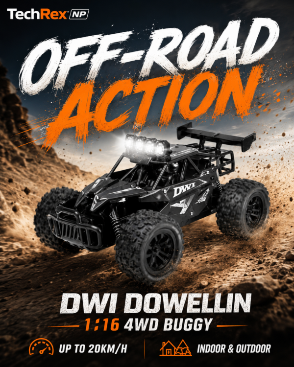 DWI Dowellin DWI 3699-068 1:16 2WD Off-Road Monster Truck RC Car – 2.4GHz 20km/h LED Headlight Toy
